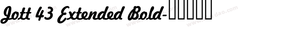 Jott 43 Extended Bold字体转换